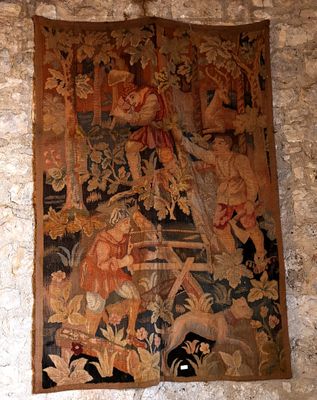 Tenture représentant 3 hommes pour le travail forestier - Photo 1