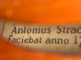 a close up of an orange with a label on it