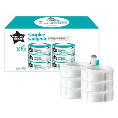 a box of four rolls of clear tape sitting on top of each other
