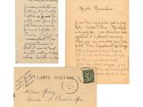 un ensemble de vieilles lettres et d'enveloppes sur fond blanc