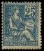 a stamp with a picture of a man and a woman on it