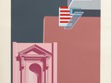 an image of a picture of a building with a flag on it