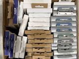 many boxes of different types of electronic devices in this box