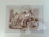 une photo d'une photo montrant un groupe de personnes assises sur un banc