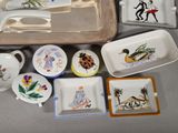 a lot of dishes that are sitting on a table