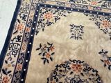 a rug on the floor with a cat laying on top of it