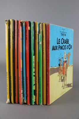 HERGE : LES AVENTURES DE TINTIN : lot of comics in used c... - 76672693 ...