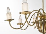 a chandelier that has five lights attached to it