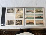 a book with pictures of ships on it on a table