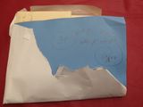 a piece of paper with a picture of a mountain on it