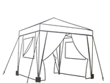 an image of a black and white tent on a white background