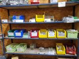 a shelf with many different types of tools on it