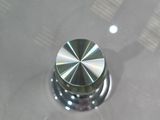 a close up of a sink with a metal faucet
