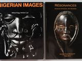 deux couvertures de livres représentant des motifs africains sur un fond blanc