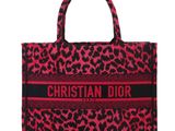 christian dior leopard print tote bag