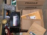 many boxes of food that are sitting on the floor