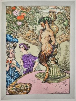 une image d'un tableau représentant un homme et une femme dans un jardin