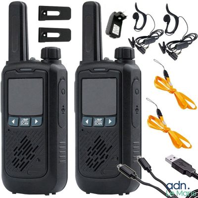 Lot de 2 Talkies-Walkies. 16 canaux.