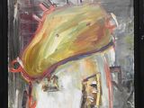 a picture of a painting of a man with a hat on
