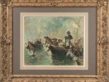 an image of a painting of a group of people on a boat