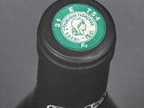a close up of a bottle of wine with a label on it