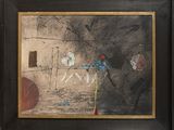 a picture of a painting on the wall of a room
