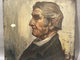 an old painting of a man in a suit and tie