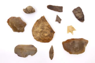 Grand Pressigny Ensemble de grattoirs, silex. - Photo 1