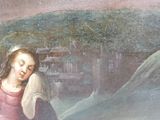 a painting of a woman holding a baby in her arms