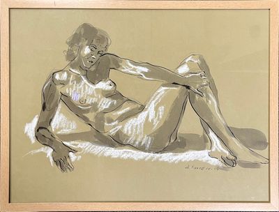 Daniel FAVRE (XXème siècle). Femme nue, 1916.