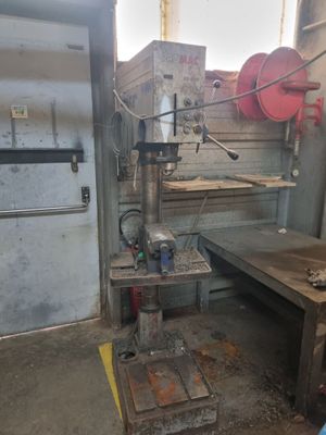 a machine that is sitting inside of a building