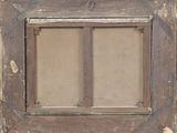 a picture of an old window with a wooden frame