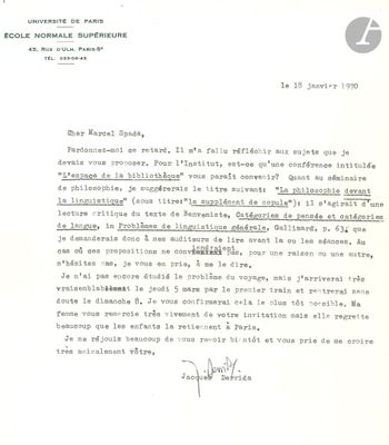 an image of a letter written in french on a white background