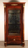Vitrine rectangulaire en acajou et placage d'acajou flammé, …