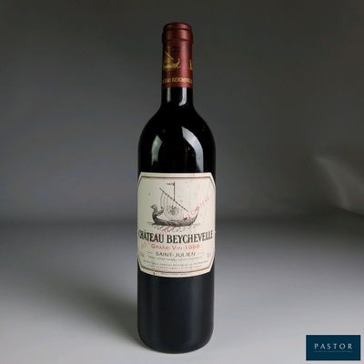 a bottle of wine that is sitting on a table