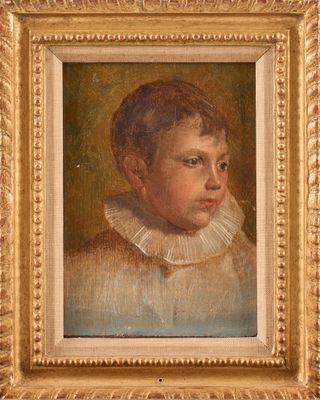 Ecole de la fin du XIXe - début du XXe siècle Enfant à la co…