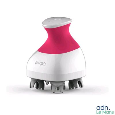 une image représentant un vase rose et blanc sur fond blanc