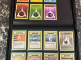 an image of a black case with a variety of cards