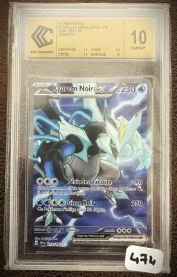 gros plan d'une carte pokemon dans un étui en plastique