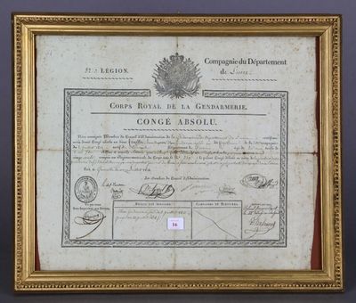 CORPS ROYAL de la GENDARMERIE - CONGE ABSOLU