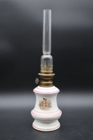 Lampe à pétrole filet rose