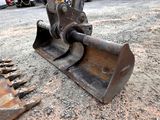 a bulldozer that is sitting in the dirt