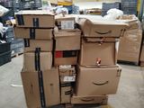 many boxes stacked on top of each other in a warehouse