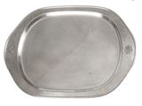 an image of a silver tray on a white background