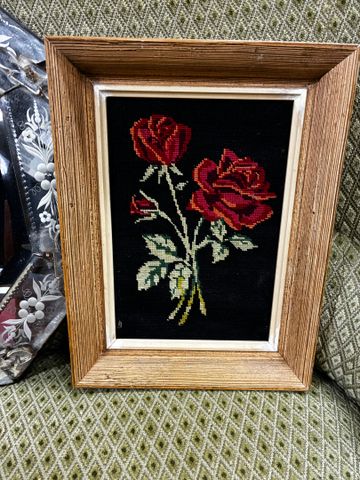Tapisserie canevas « roses »