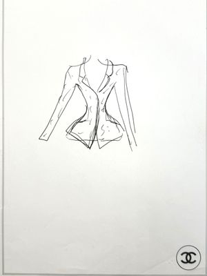 un dessin représentant une veste de femme sur un mannequin, mannequin, mannequin, mannequin, mannequin, mannequin, mannequin, mannequin, mannequin