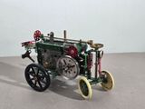 a small model of a steam engine on a table