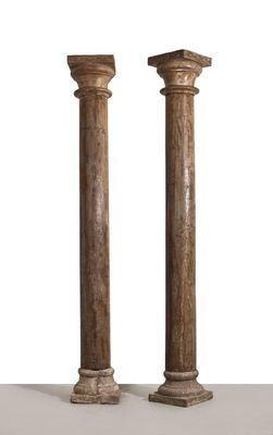 pair of antique marble columns