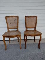Paire de chaises dossier et assise cannés, reposant sur quat… (photo 2)
