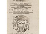 an old book with a drawing of a ship on it